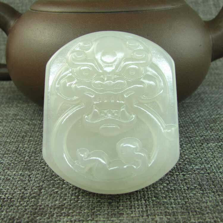 正品送鉴定证书和田白玉望子成龙皮带扣腰带扣男款腰带玉石挂件佩