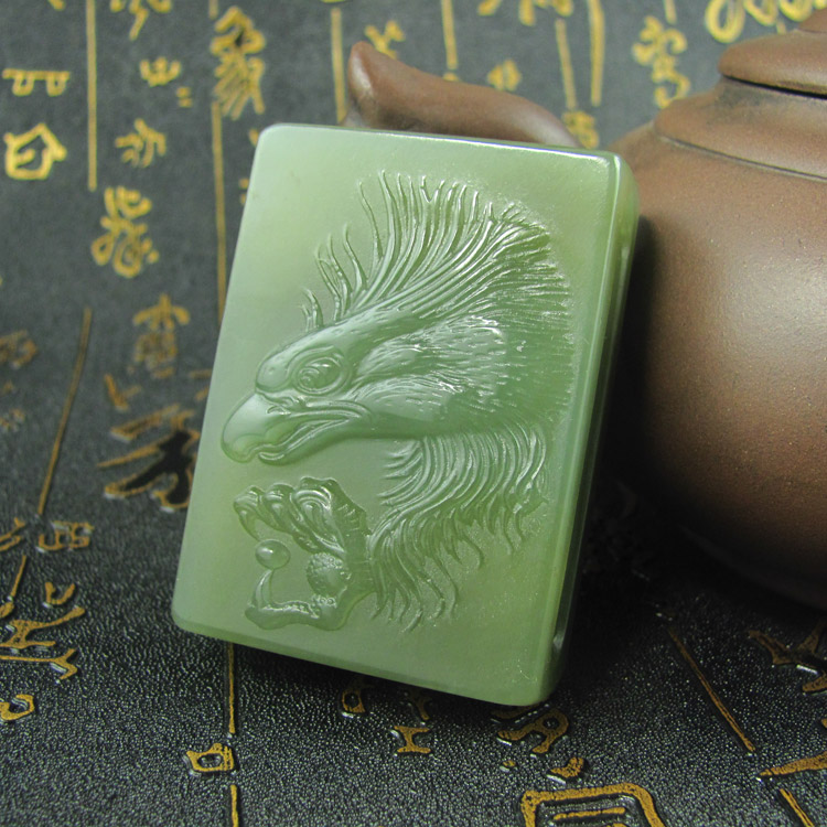 正品送鉴定证书和田玉老鹰皮带扣腰扣大展宏图男款玉石腰佩腰挂牌