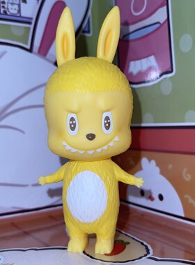 正版盲盒 Labubu 迷你ZIMOMO系列2代 黄色