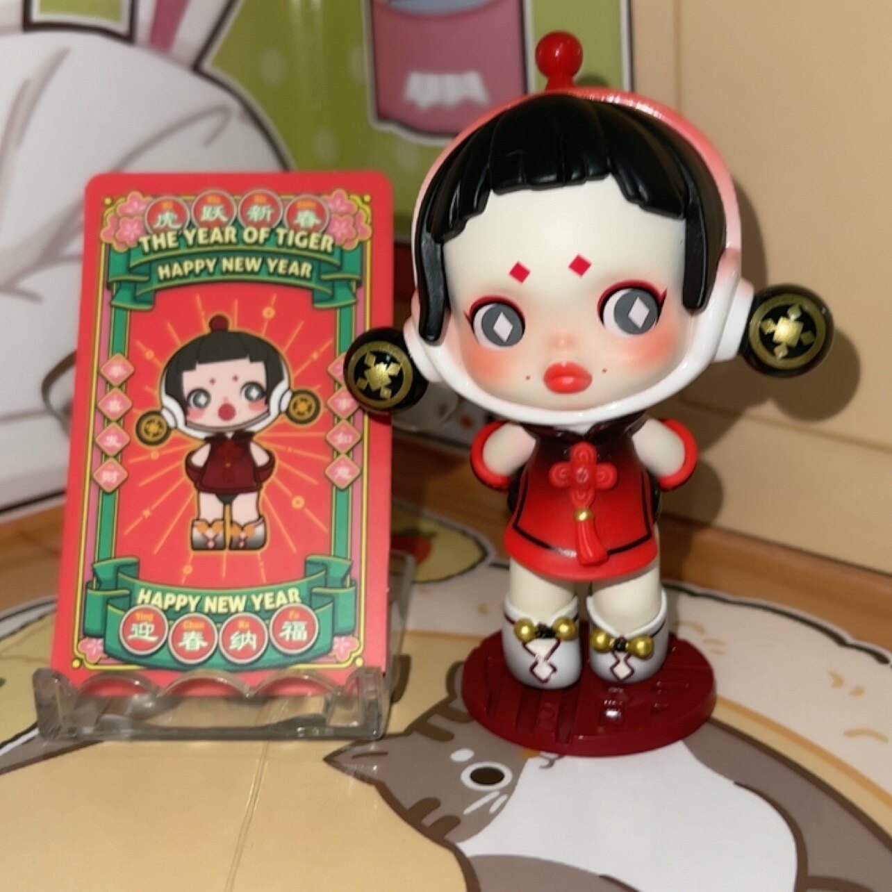 正版盲盒 SKULLPANDA 虎跃新春系列 迎春纳福