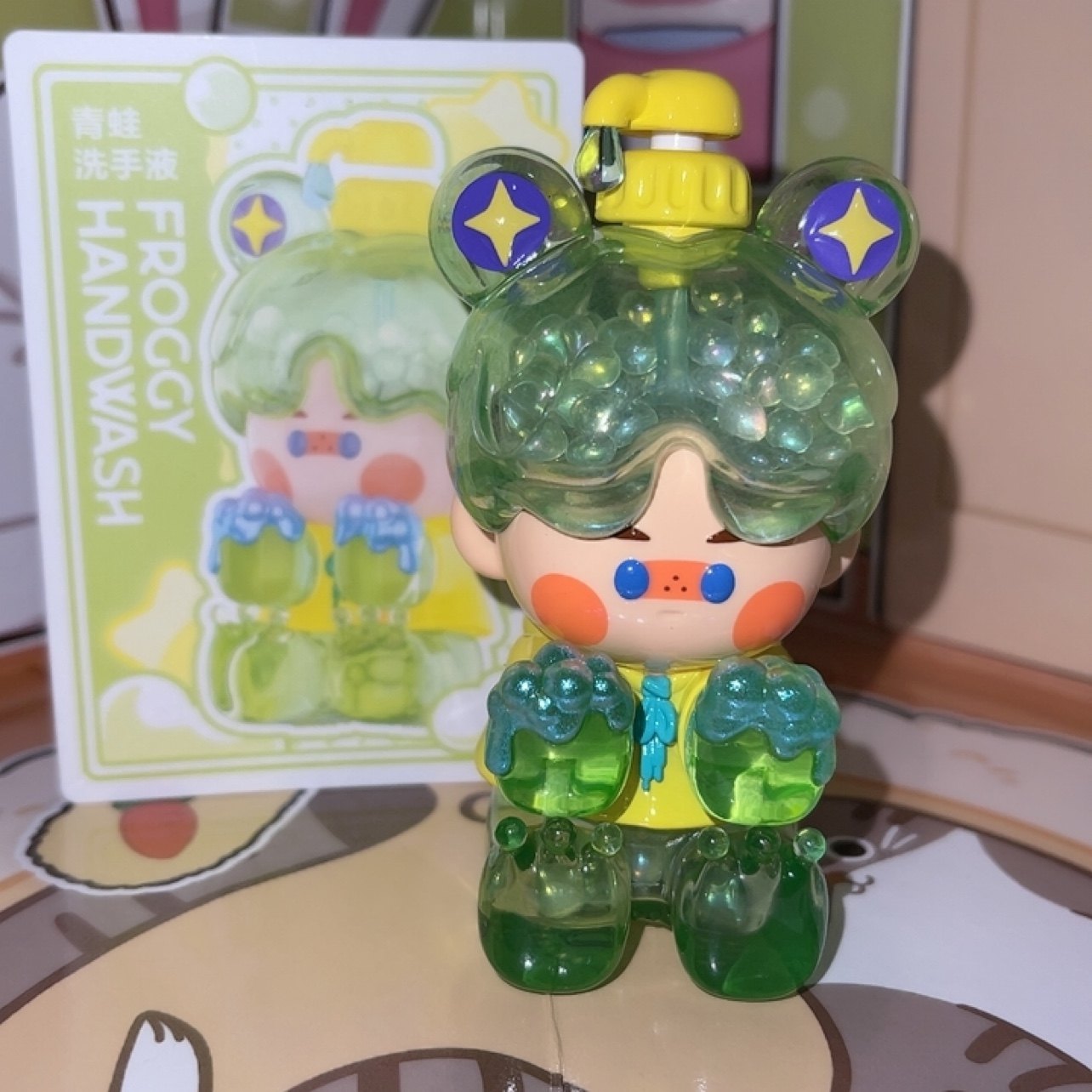 正版泡泡玛特 pino 在你生活里 青蛙洗手液,模玩/动漫/周边/娃圈三坑/桌游,潮玩盲盒,淘宝优惠券,粉丝福利购,淘宝优惠卷