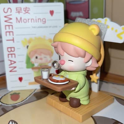 正版泡泡玛特 小甜豆 有关爱的语言系列 早安
