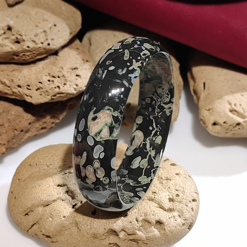 天然梅花玉手镯正宗原矿老料59-18-6