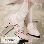 lolita女单鞋 现货无蝴蝶结版 花笺原创设计优雅尖头甜美高跟鞋 2026