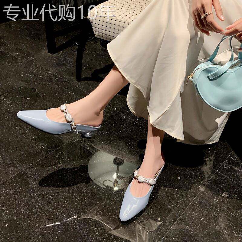 宝石小香~小众设计师包头拖外穿女夏韩版ins内增高玛丽珍鞋凉拖鞋