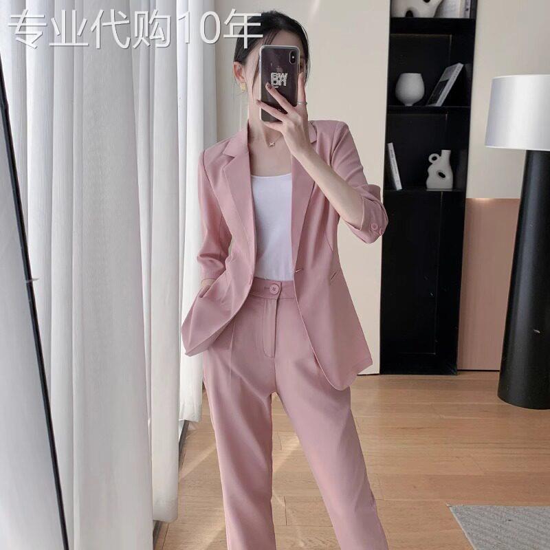 休闲西装套装女春夏2025新款职业通勤正装西服西裤气质显瘦两件套