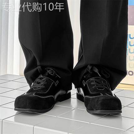 【意大利&奢品】方头德训鞋2025新款休闲皮鞋男英伦风通勤鞋