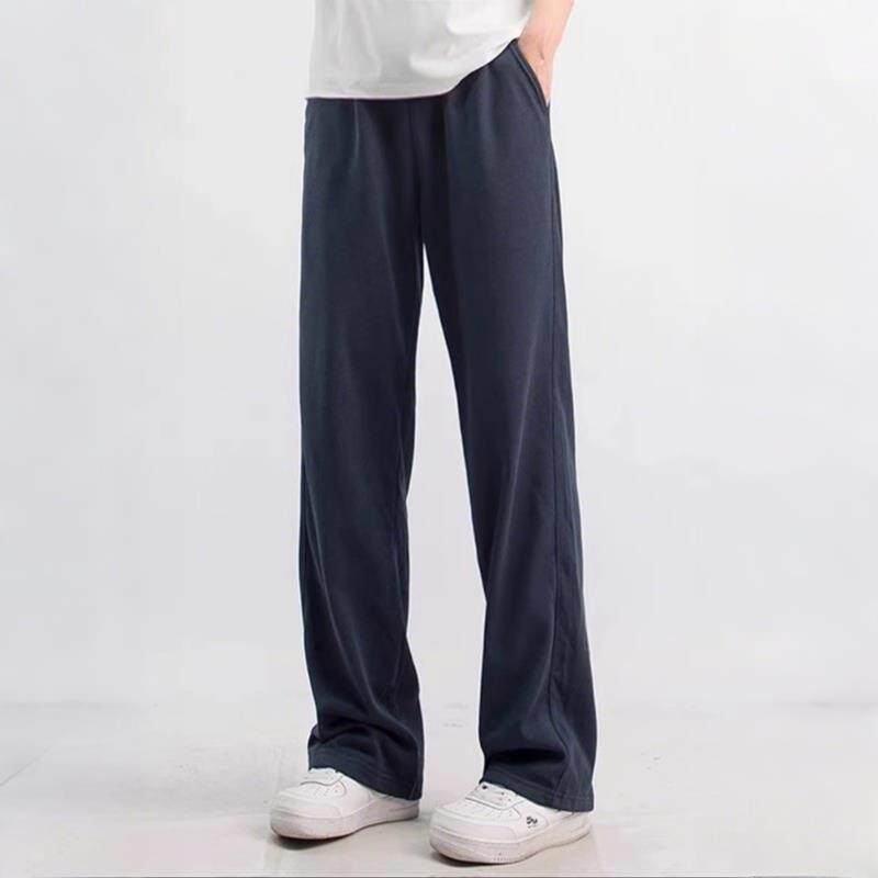 潮牌17黑色美式运动卫裤男款春秋季窄版直筒垂感裤子潮流休闲裤