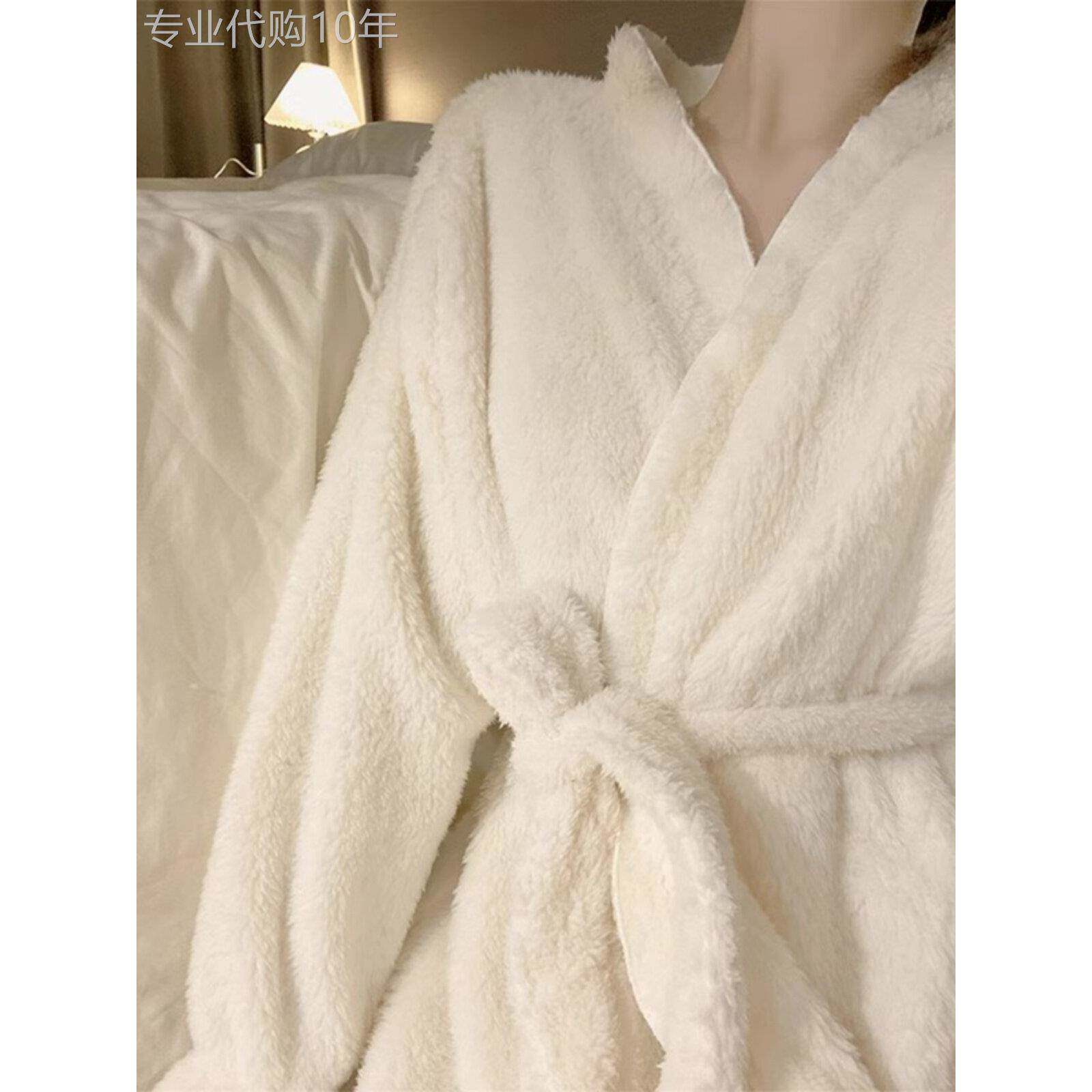 珊瑚丝绒女式秋冬睡衣2025新丝绒加厚睡衣浴衣性感长家居服