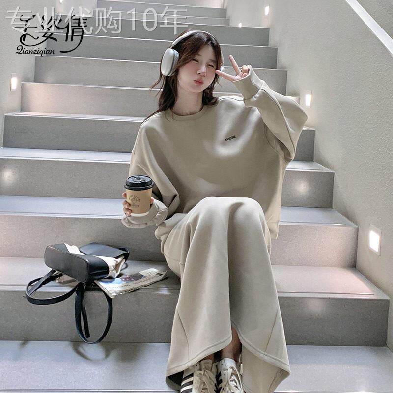 早春穿搭套装2026新款女装休闲慵懒风一整套穿搭卫衣半身裙两件套