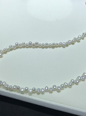 天然淡水无核巴洛克异形珍珠项链