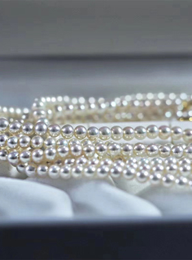 极光天然淡水珍珠choker锁骨项链