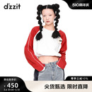 卫衣女 dzzit地素专柜潮流运动下摆抽绳撞色设计插肩袖