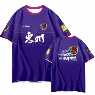 2026广东省足球联赛粤超惠州队球衣服球迷助威应援服短袖t恤定制