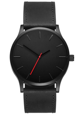 Fashion Men's Watch Men's Watch Lage Dial Belt Quatz Watch