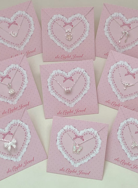 S925 Steling Silve Love Necklace Women's Inlaid Zicon