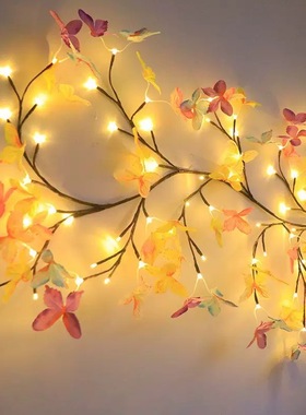 Led Bendable Shape Buttefly Flowe Leaf Rattan Light Inteio