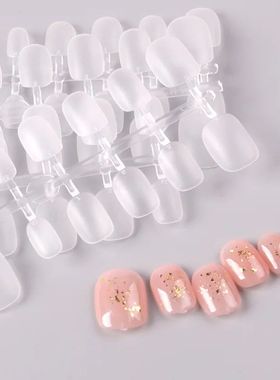 TSZS 100Pcs/lot Fosted Nail Extension Tips Oval Shot Sqaue