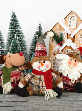 Chistmas e Decoations Catoon Doll Snowflake Plaste Doll