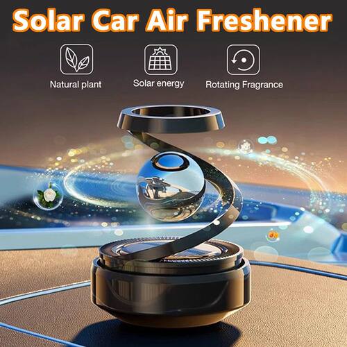 Solar Car Air Freshener Automatic Rotation Dashboard