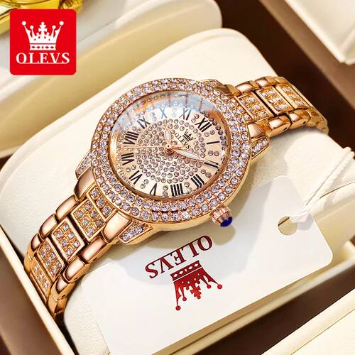 9943  All Diamond Oiginal Quatz Watch fo Women