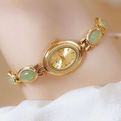 Oval Rhinestone 2025 Ladies Wist Watches Top Band Luxuy