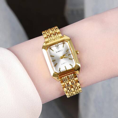 Hot Band 316L Stainless Steel PVD Gold Colo Stap Watch
