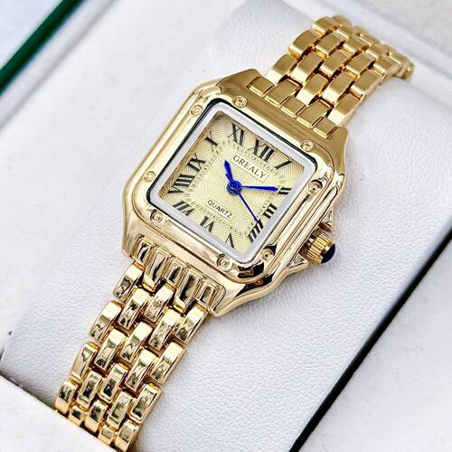New Women Watch Light  Band Business Gold Stainless