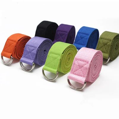 Yoga Stap Cotton Execise Yoga Belt Woven Stch D-Ring Buckle