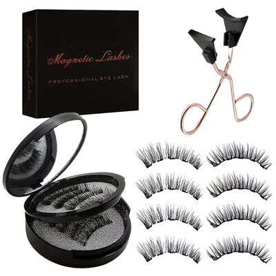 8pcs Magnetic Eyelashes Glue-free cluster lashes reusable