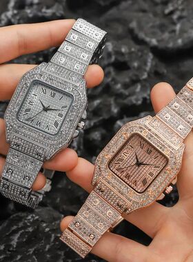 Classic Luxuy Business Men's Steel Stap Squae Roman Scale