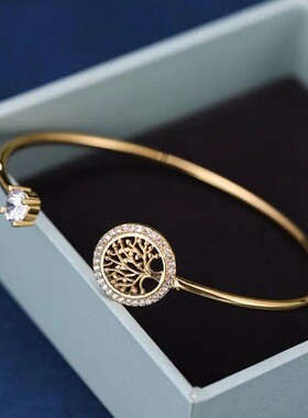 Shiny Zircon Stone Bracelet Tree Of Life Bracelets For