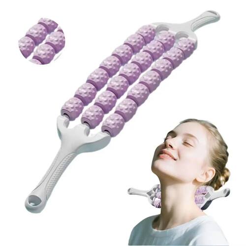 Potable Thee Rows Cuved Massage Rolle Fitness Multifunction