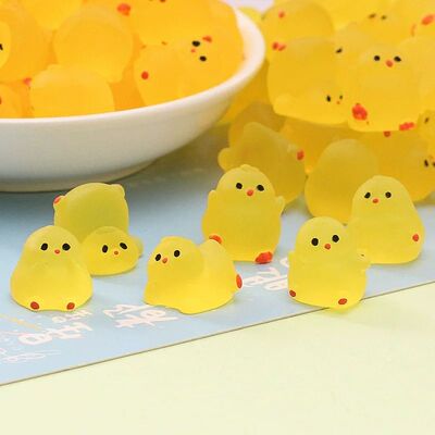 5Pcs  Fluorescence Yellow Chicken Easter Cute Chick Desktop