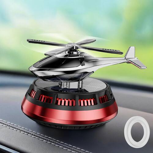 1pcs Solar Auto Air Freshener Airplane Helicopter Shaped