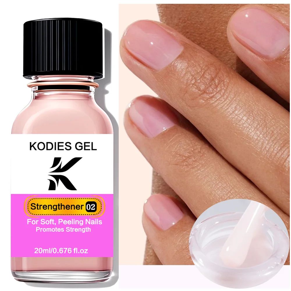 KODIES GEL Natural Pink Nail Sngthener atment Regukar Dry