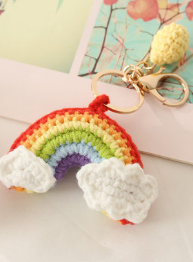 Summer Sweet Rainbow Woven Pendant Baoma Handmade Knitted
