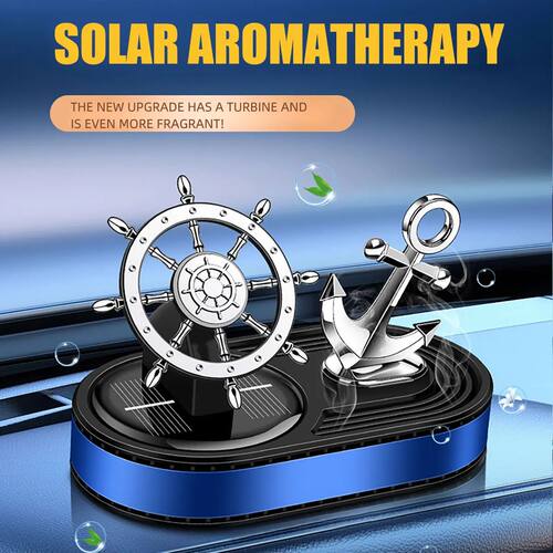 Anchor Car Air Freshener Fragrance Solar Rotating Perfume
