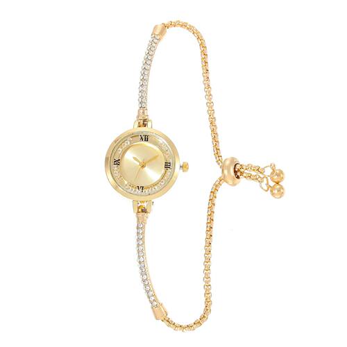 Fashion Women's Wristwatch Gold Bracelet Small Dial Elegant