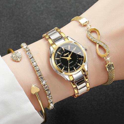 4PCS/SetSmall Dial Women Watches Ladies Luxury Analog