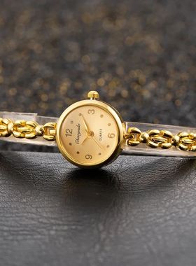 Vintage Gold Ladies Bacelet Watches Elegant Small Dial