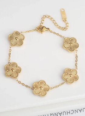 Hot Sale Stainless Steel Laser Five Leaf Flower Petal