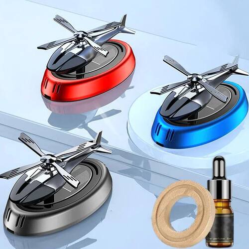 Solar Helicopter Car Air Freshener Interior Accessories