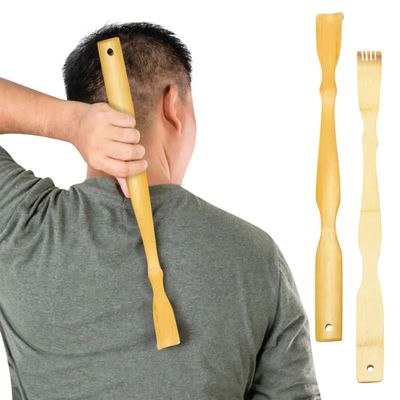 Bamboo Back Scratcher Aid Stick Scratching Massage Roller