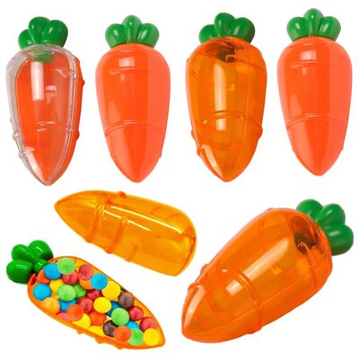 5pcs Plastic Easter Carrot Candy Box Easter Party Supplies