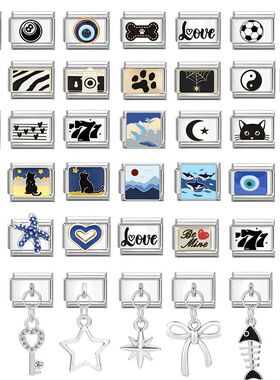 New Design Heart Star Eyes Cat Paws Butterfly Italian Charm