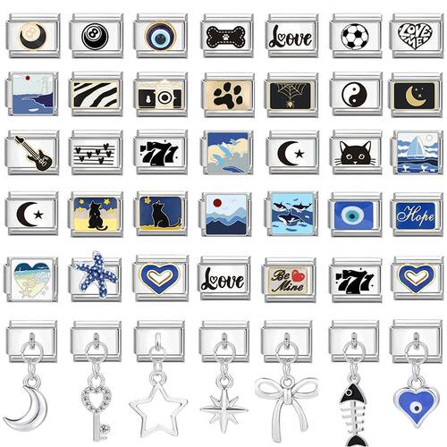 New Design Heart Star Eyes Cat Paws Butterfly Italian Charm