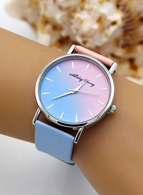 New Ladies Casual Gadient Ramp Clock 2 Colo Watchstap