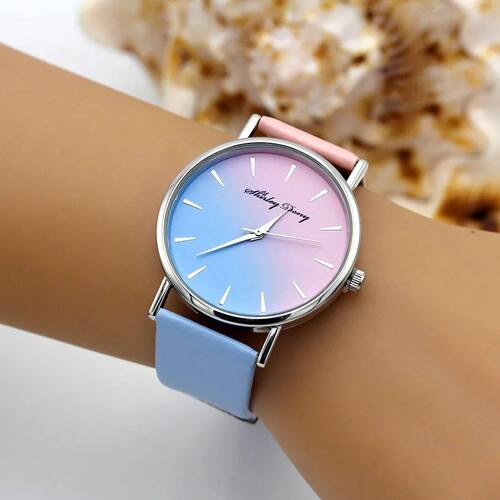 New Ladies Casual Gadient Ramp Clock 2 Colo Watchstap