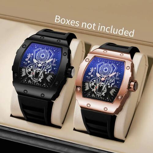 1/2PCS Fashion Men Watches Luxuy Lage Dial Quatz Watch